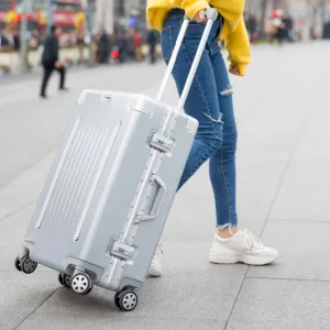 20'24'26'29' Aluminum Frame Suitcase Carry On Luggage Hardside Rolling Luggage Travel Trolley