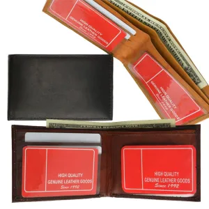 Men's Genuine Leather Bi-fold Wallet