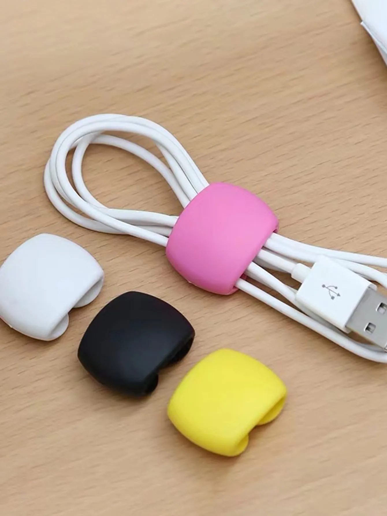 10pcs Random Color Data Cable Organizer