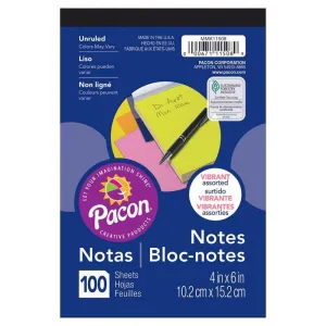 (12 Ea) Neon 4 X6 Note Pad