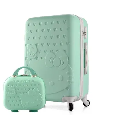 14 20 Inch Hello Kitty Suitcase,Spinner Rolling Luggage,Suitcases On Wheels,Trolley Luggage