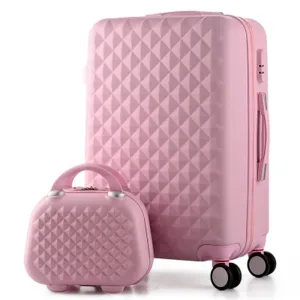 14 20 Inch,Woman Travel Case Suitcases,Diamond Luggage Travel Bag,Abs Travel Luggage,Rolling