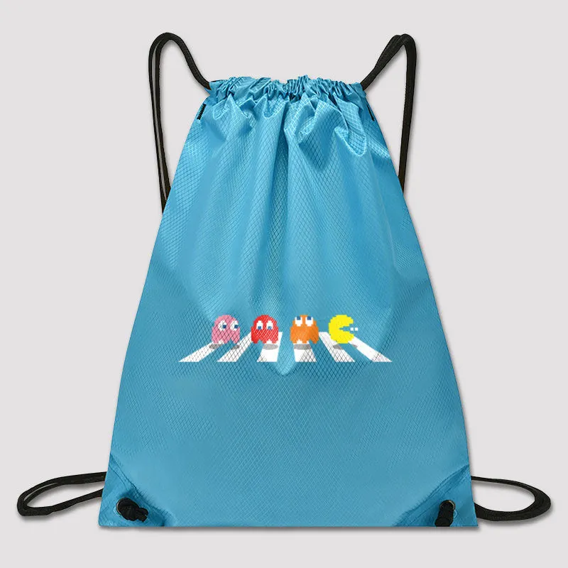 Abbey Pac-Man Drawstring Cinch Bag