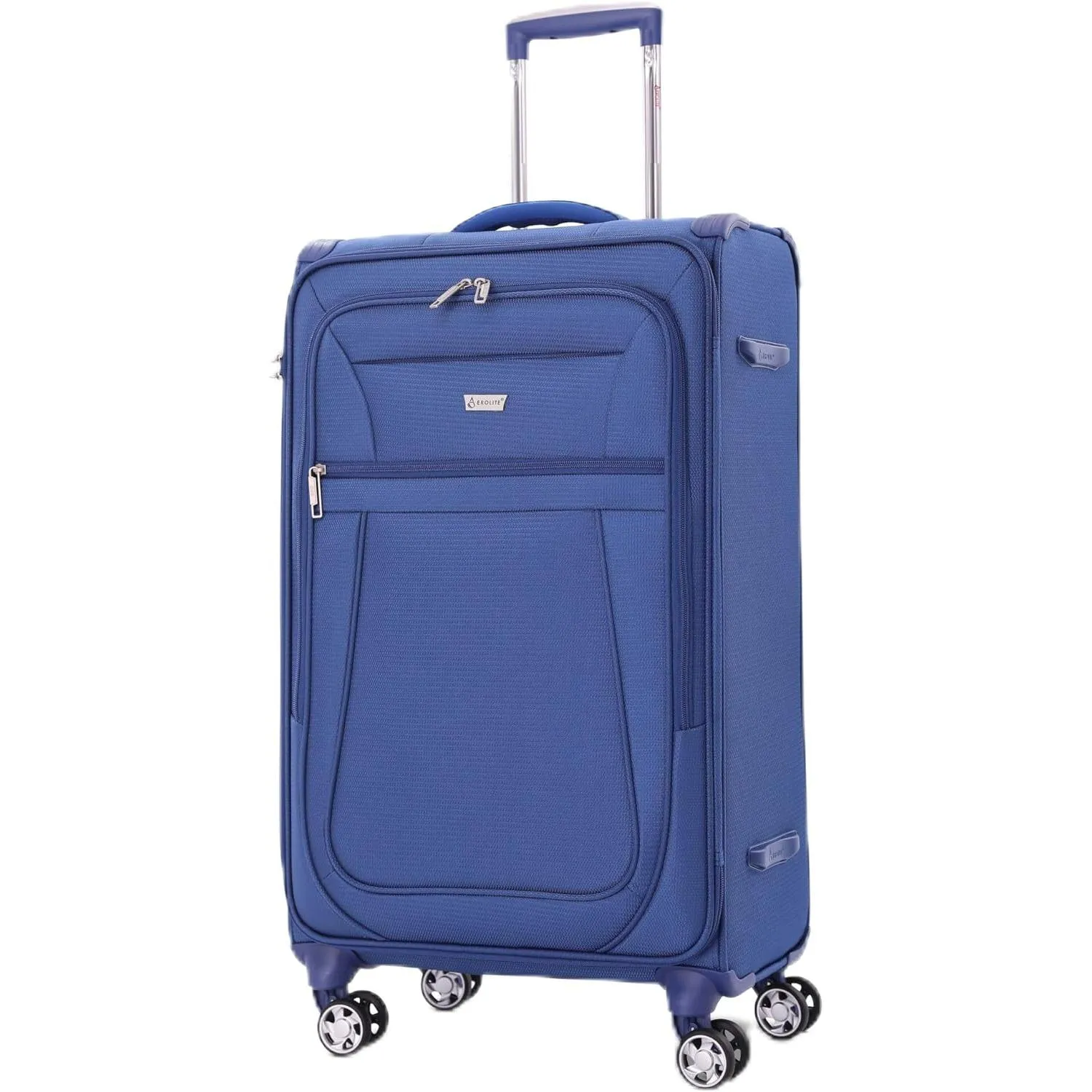 Aerolite Reinforced Super Strong and Light 4 Wheel Lightweight Cabin & Hold Check in Luggage Suitcase, Double-Tube Retractable Trolley Handle, 10 Year Guarantee