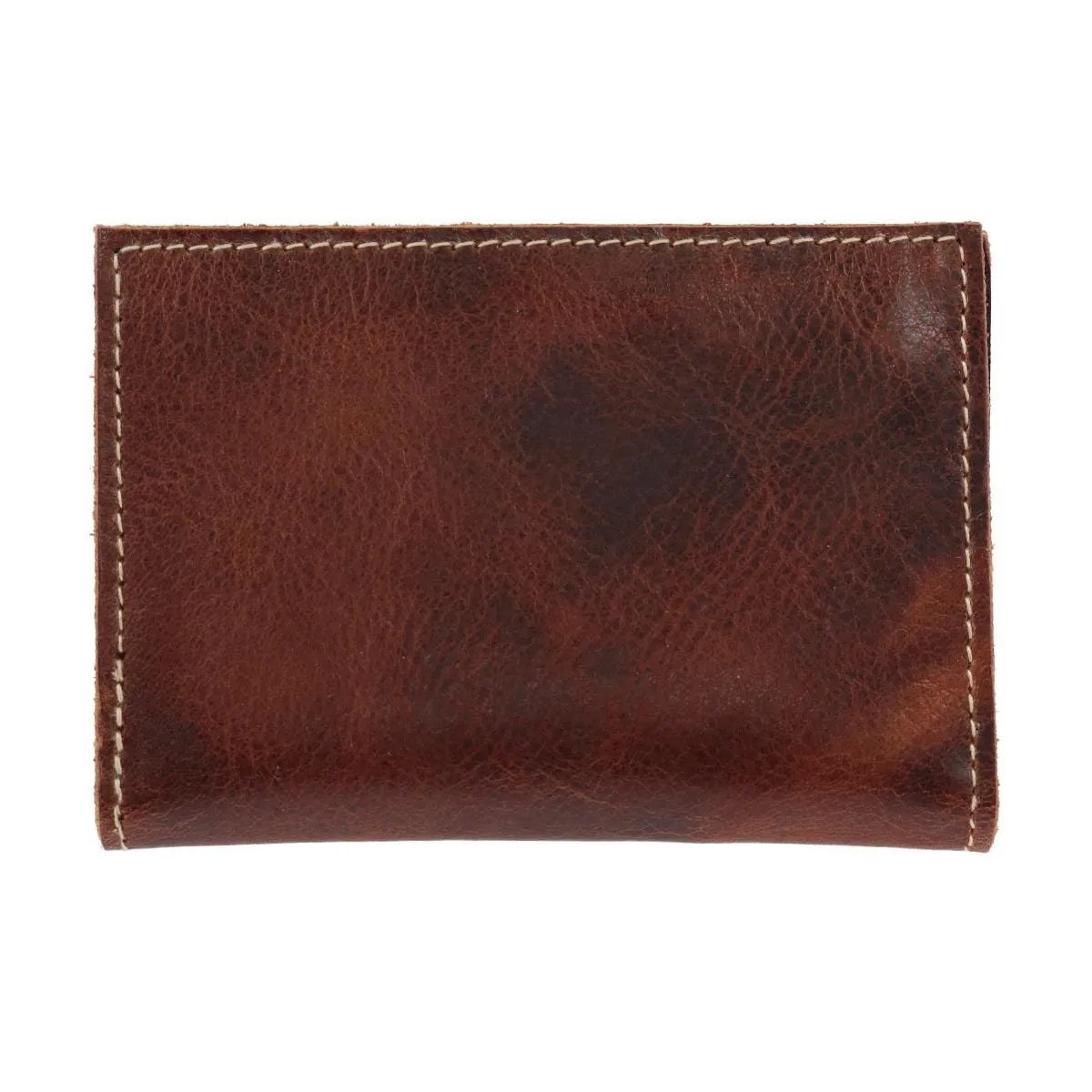 American Bison Men's Oil Pull Up Leather Card Case