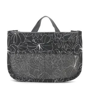 Bag Organizer Makiko Small Hibiscus Lines Black