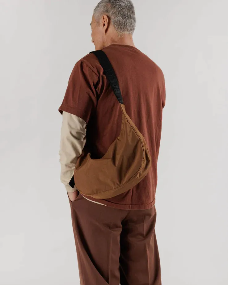 Baggu Medium Nylon Crescent Bag Brown