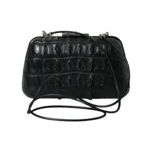 Balenciaga Elegant Crocodile Leather Evening Clutch