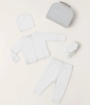 Barefoot Dreams - Cozychic Girls Lite Classic Newborn Set in Pearl