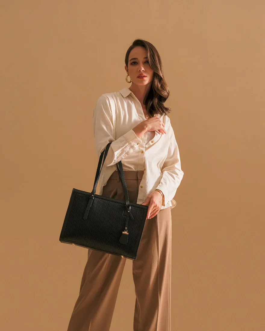 Brie Pleated Tote Bag