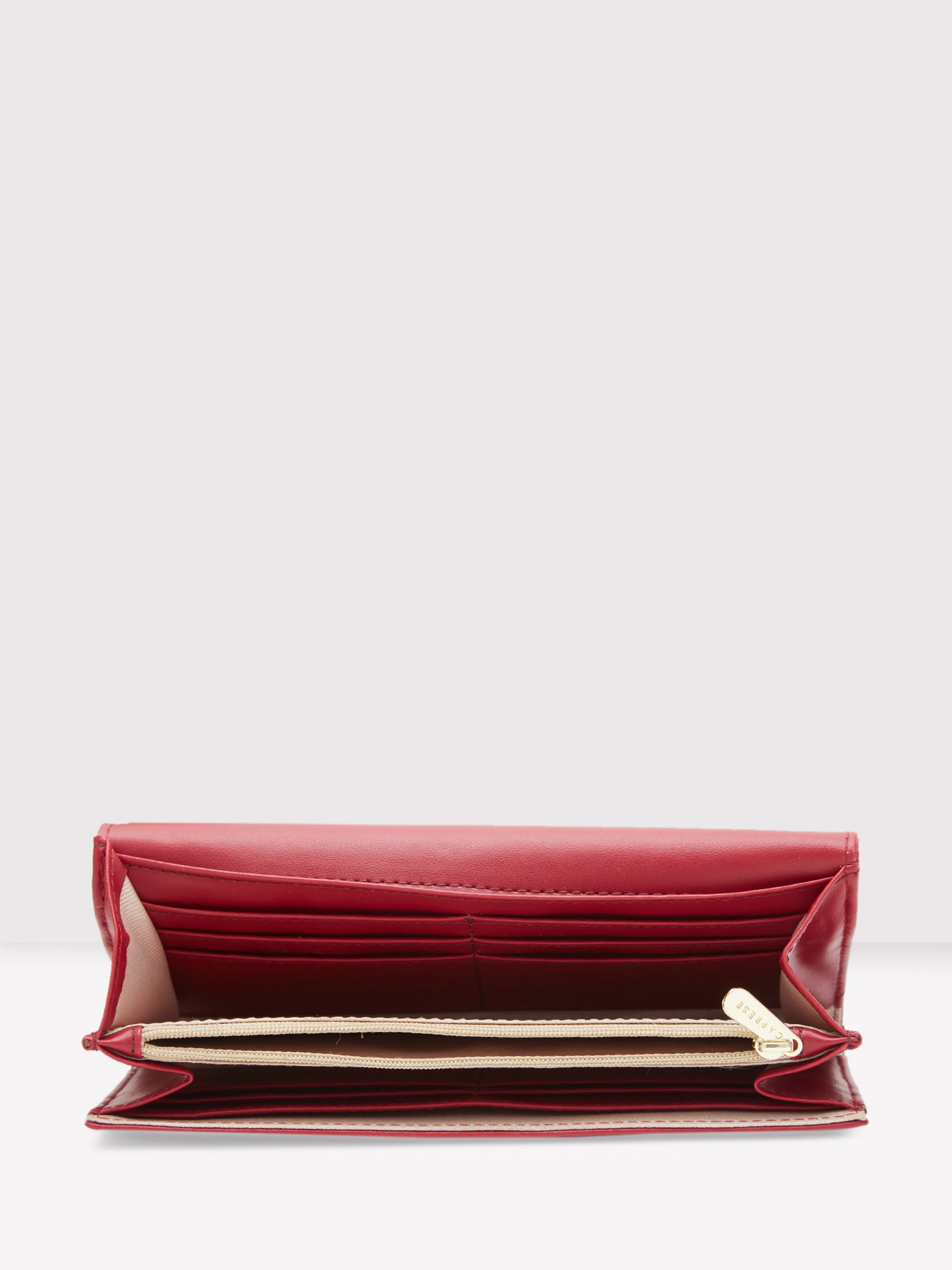 Caprese Dara Flap Wallet Medium Maroon