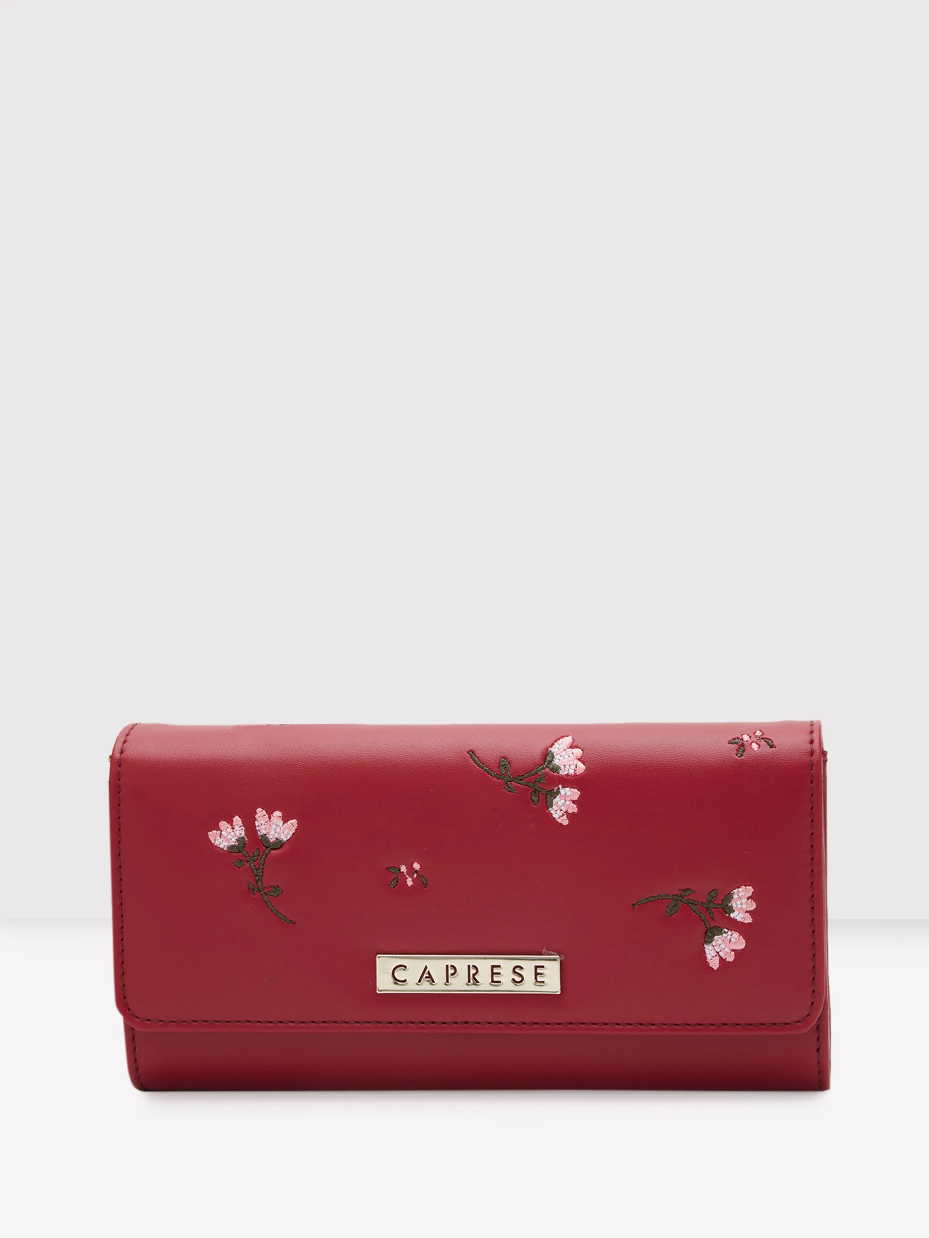 Caprese Dara Flap Wallet Medium Maroon