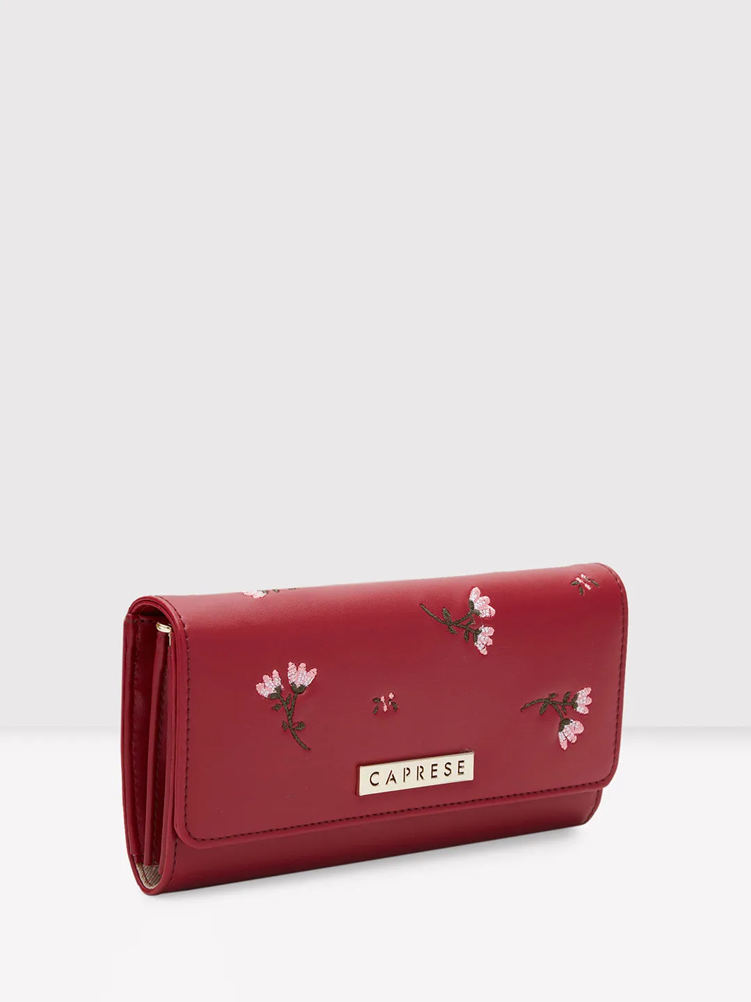 Caprese Dara Flap Wallet Medium Maroon