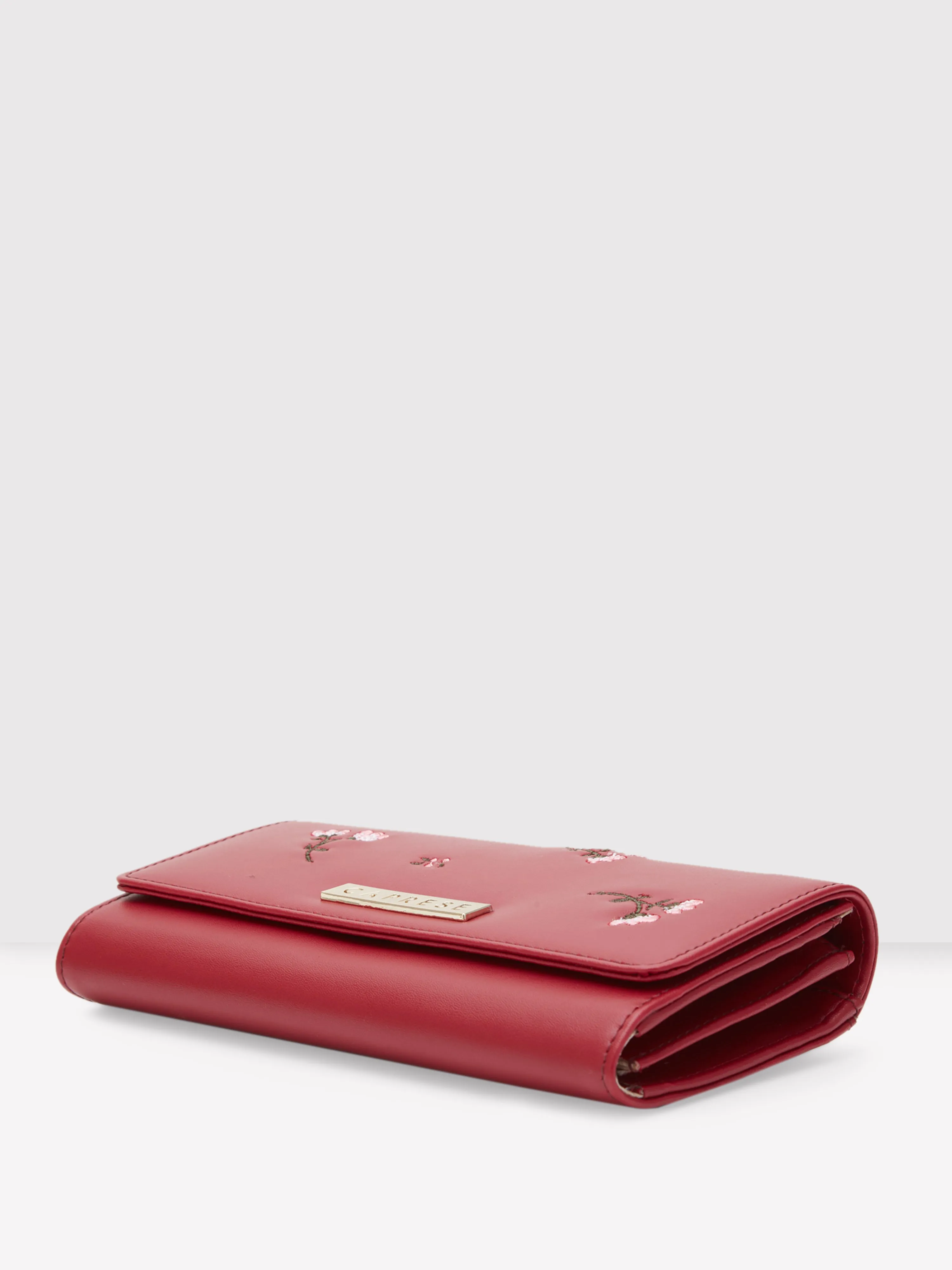 Caprese Dara Flap Wallet Medium Maroon