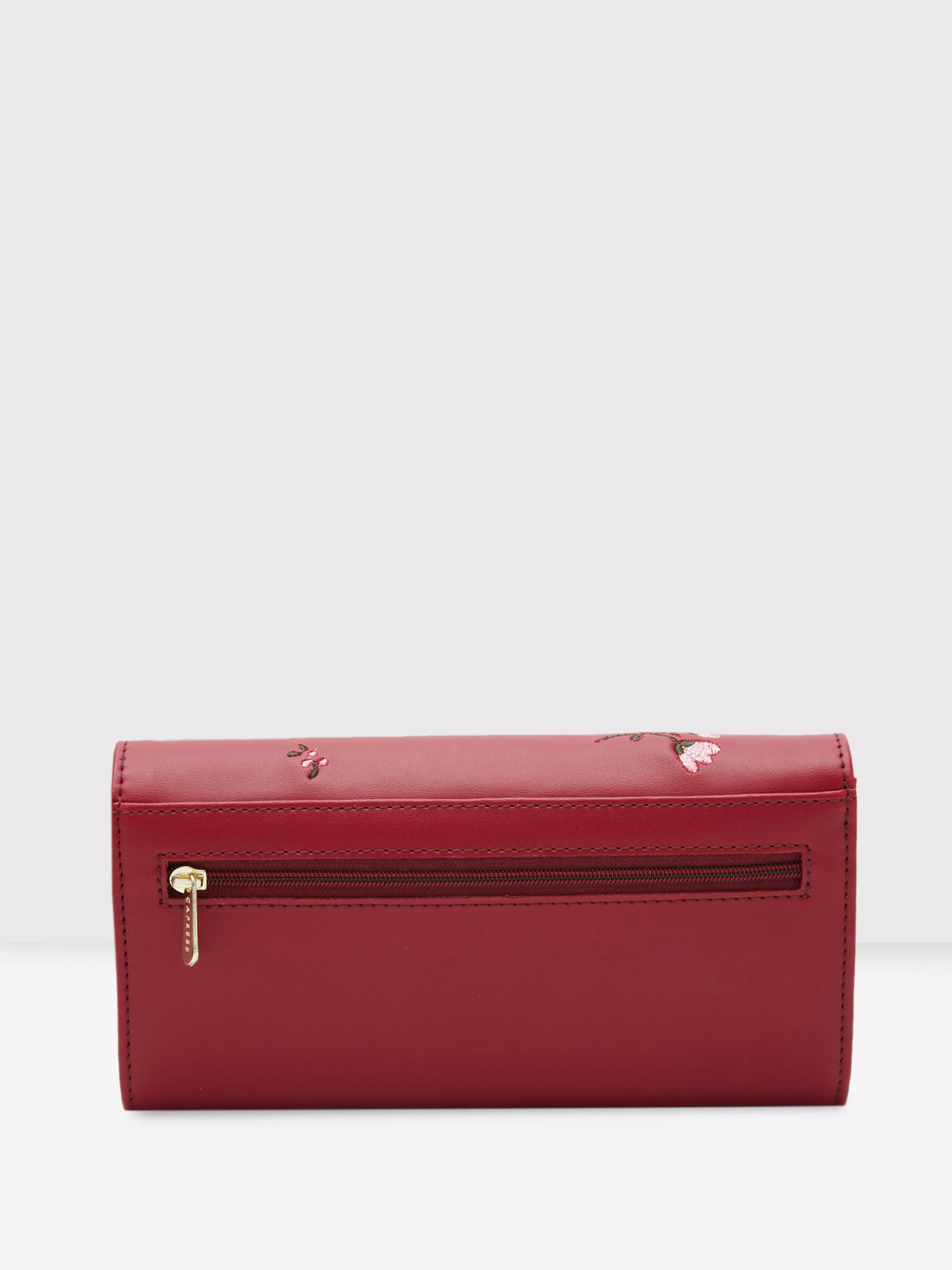 Caprese Dara Flap Wallet Medium Maroon