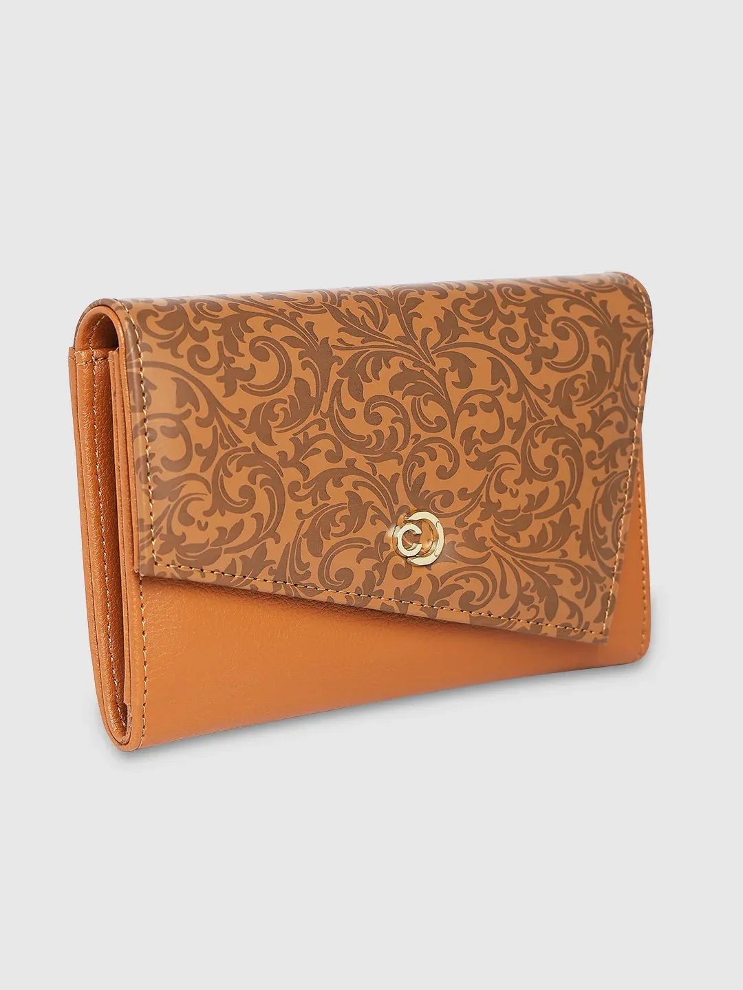 Caprese Helene Flapover Wallet Large Tan