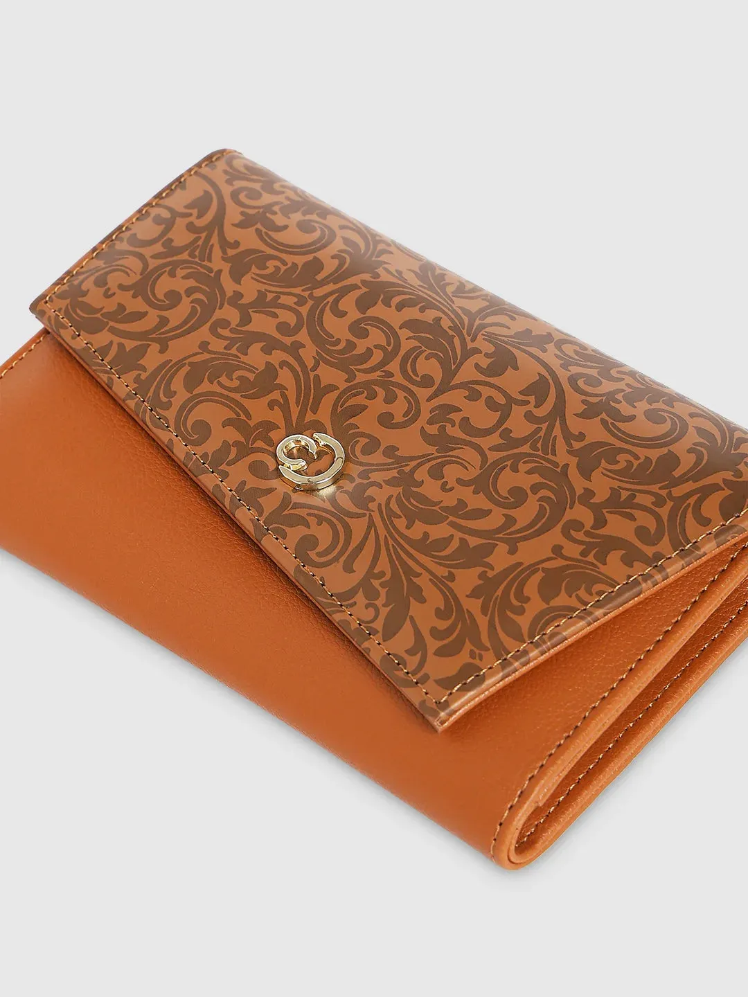 Caprese Helene Flapover Wallet Large Tan