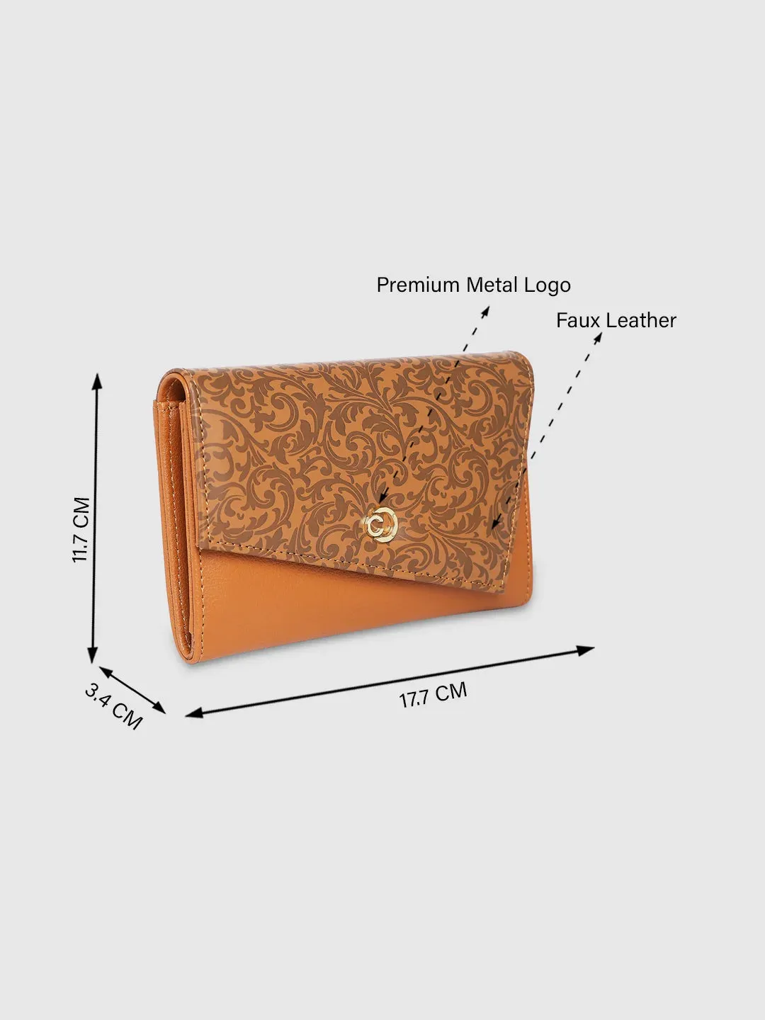 Caprese Helene Flapover Wallet Large Tan