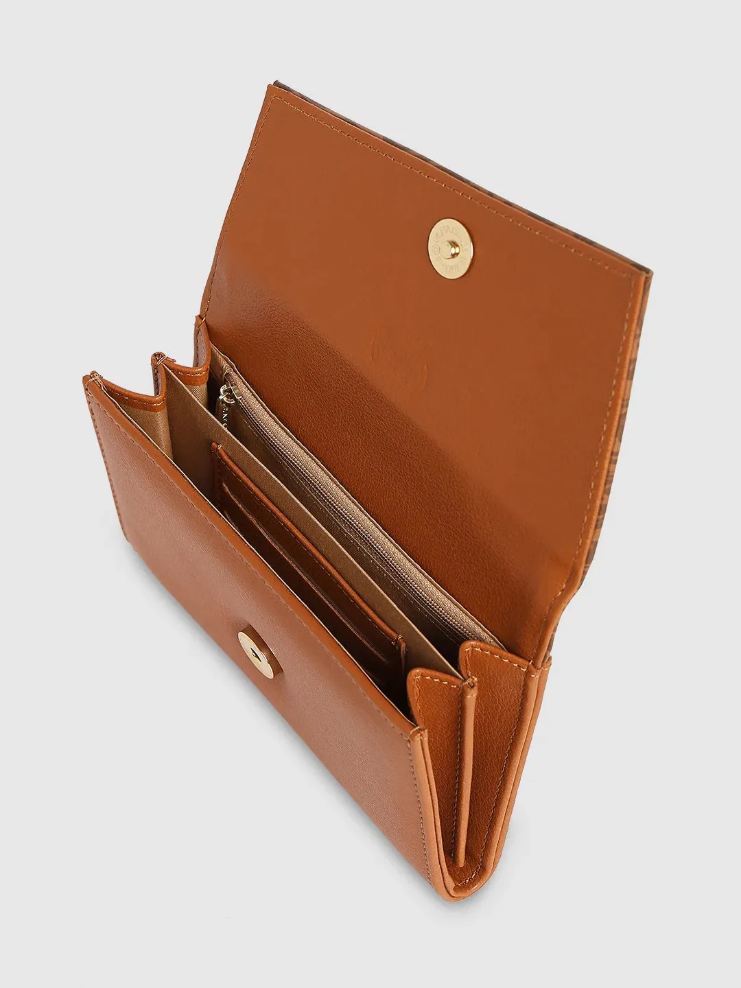 Caprese Helene Flapover Wallet Large Tan