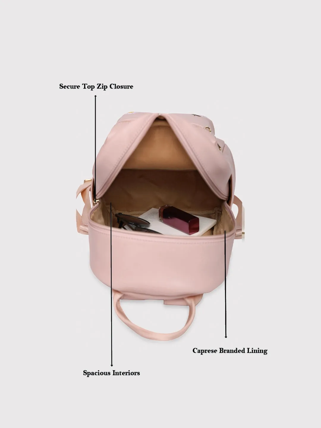 Caprese Kyle Backpack Small Soft Pink