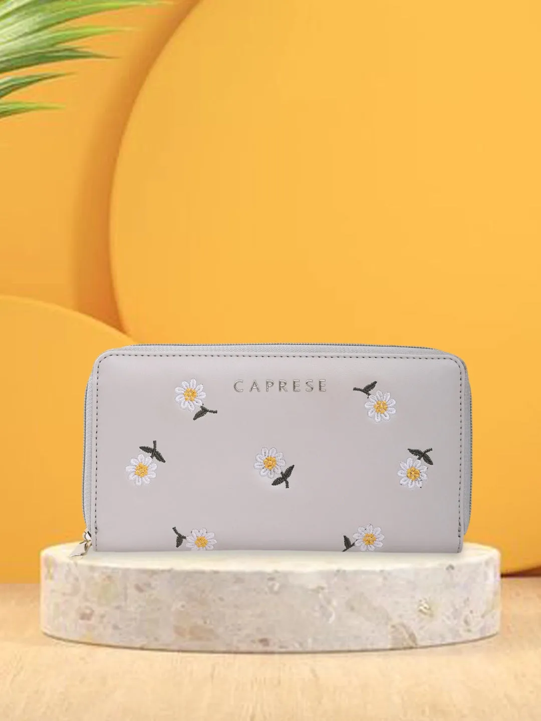 Caprese Kyle Zip Around Wallet Large Light Grey