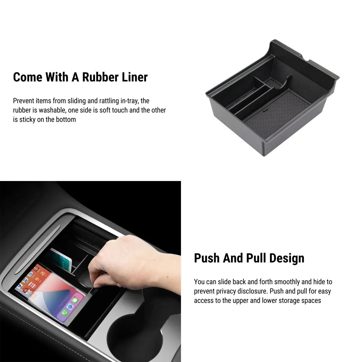 Center Console Organizer for Tesla Model 3 & Model Y