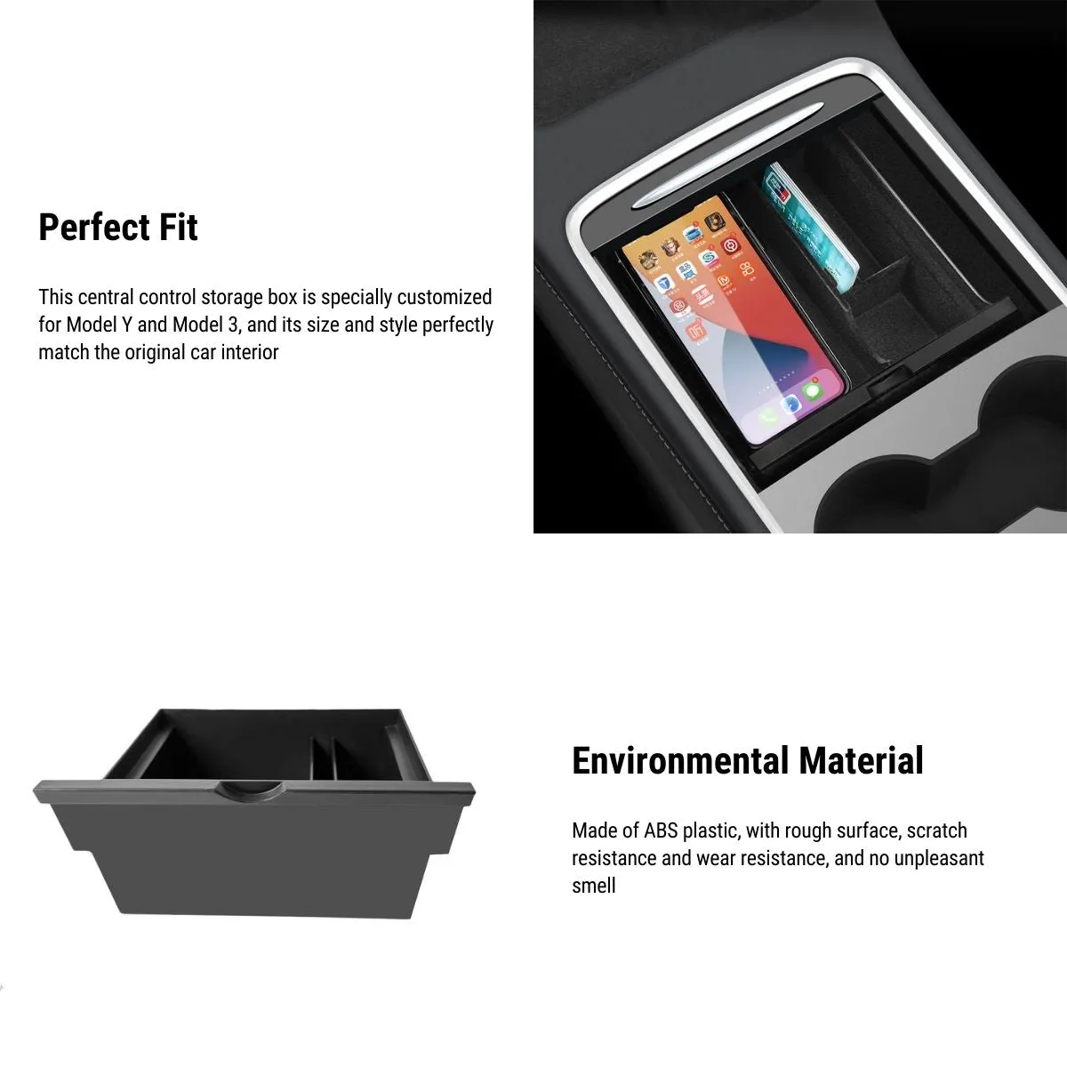 Center Console Organizer for Tesla Model 3 & Model Y