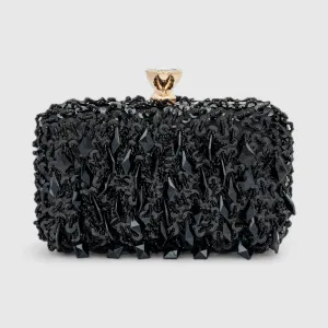 Chokore Embellished Evening Clutch/Handbag (Black)