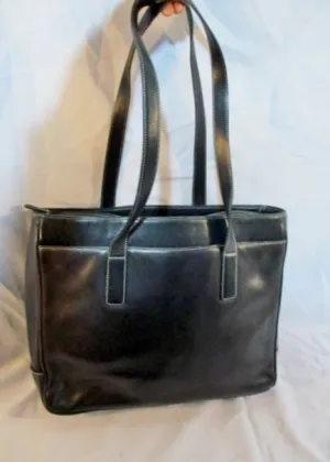 COACH 5209 HAMPTON Leather Tote Laptop Case Bag Briefcase BLACK Carrier