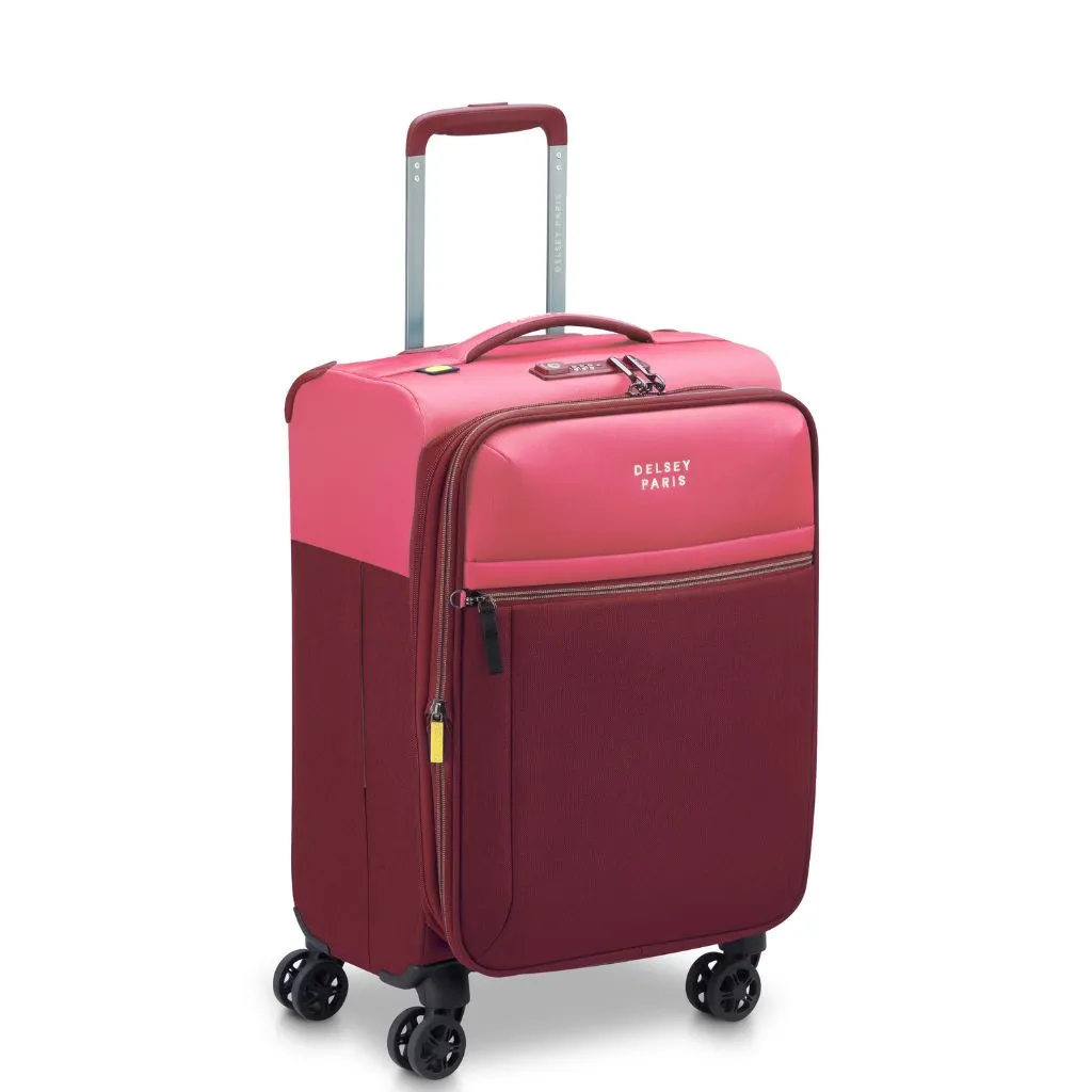 Pink Delsey BROCHANT 3.0 55cm Carry On Softsided Luggage