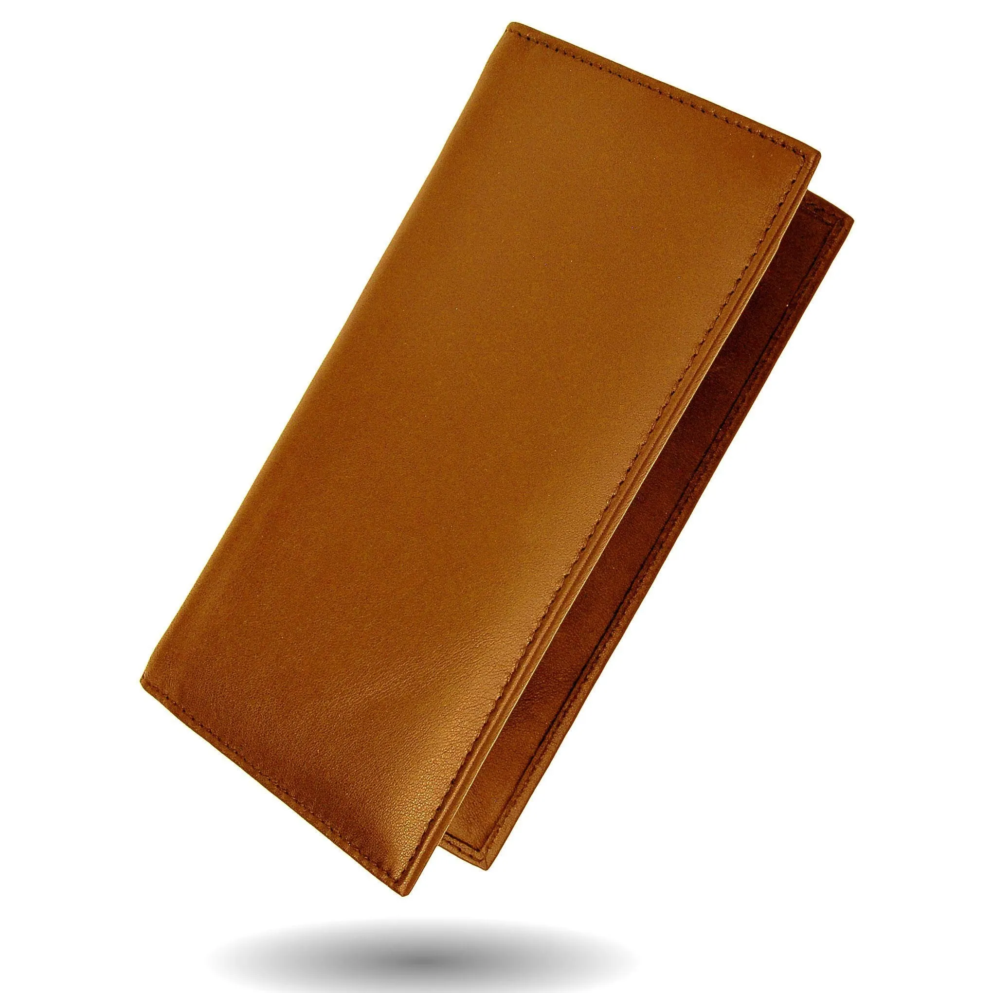 Deluxe RFID-Blocking Leather Checkbook Holder