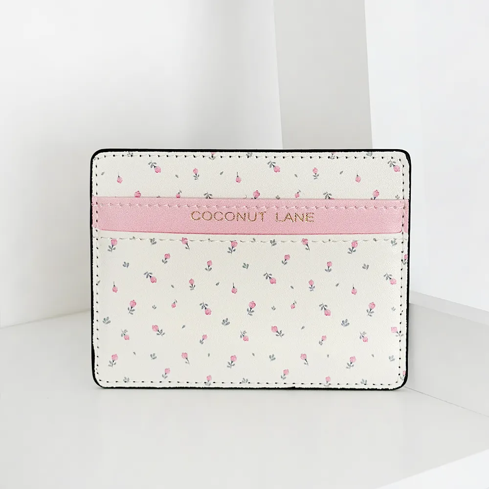 Ditsy Floral White Card Holder