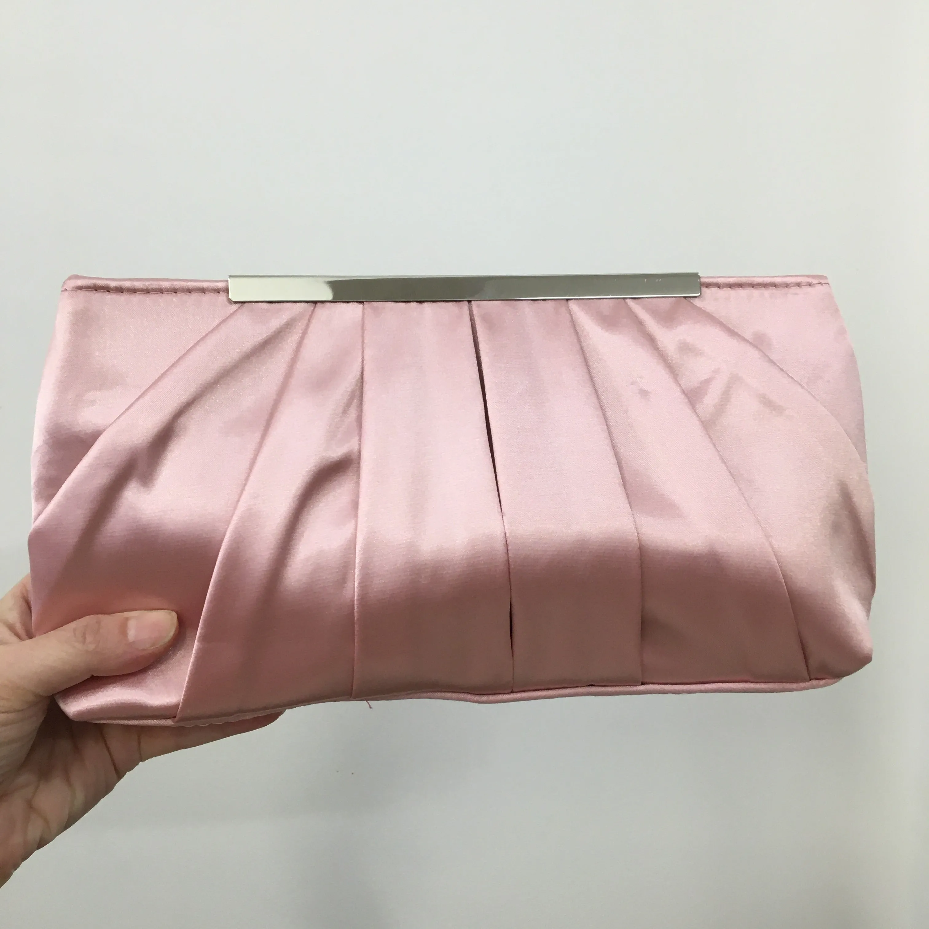 Elegant Satin Clutch ~ Navy ~ Green ~ Soft Pink ~ Red