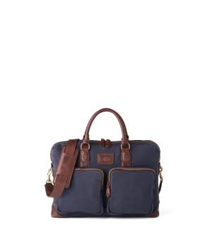 Everyday Waxed Canvas Briefcase :: Navy