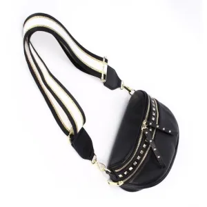 Hi Ho & Co Obsessed Bag Black Studded Gold