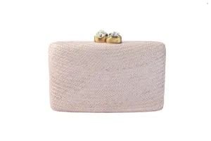 Kayu Jen Clutch with White Stones in Pink