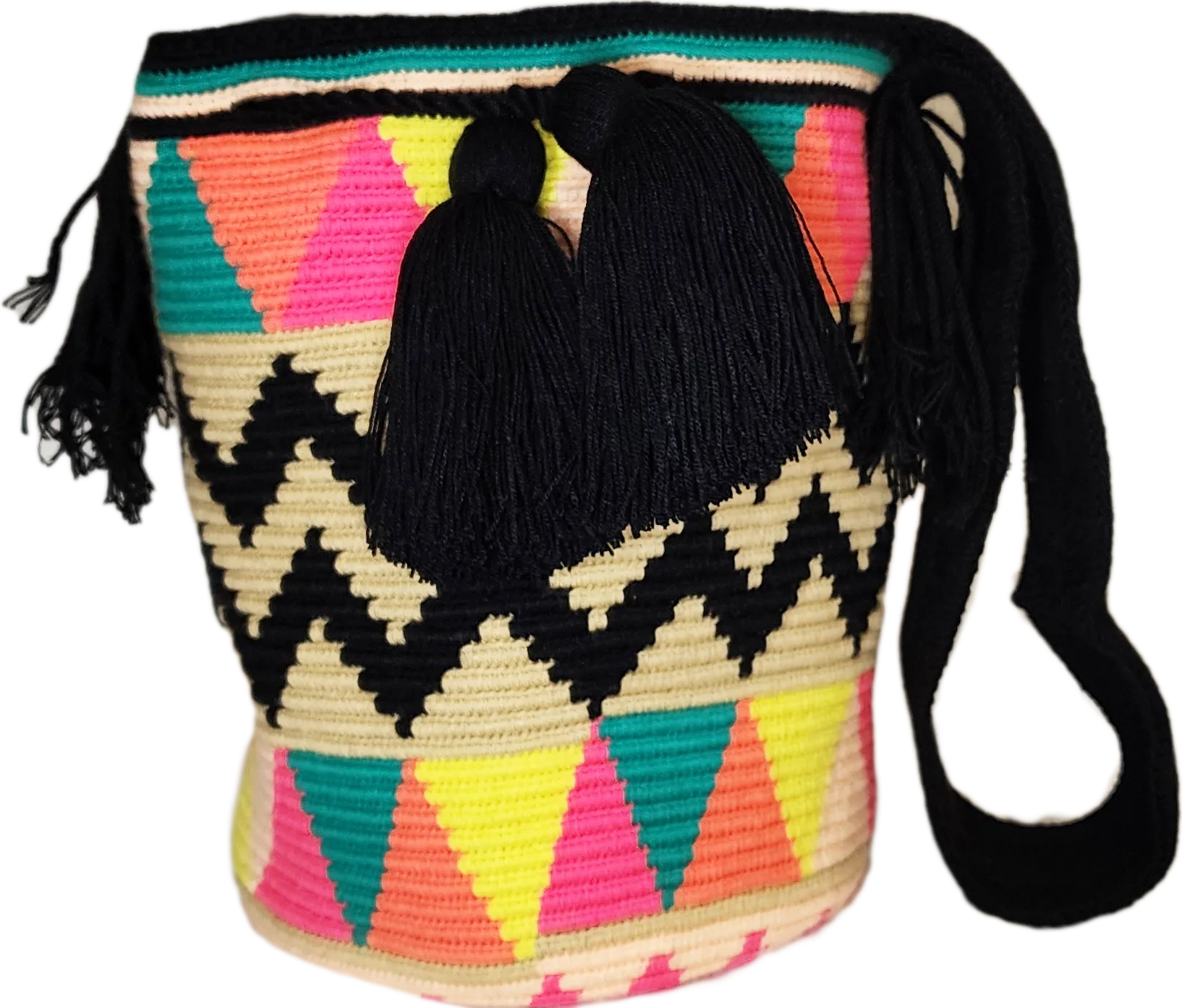 Kinsley Large Handmade Crochet Wayuu Mochila Bag