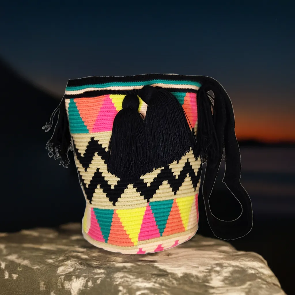 Kinsley Large Handmade Crochet Wayuu Mochila Bag