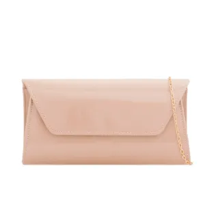 Koko Nude Patent Clutch Bag