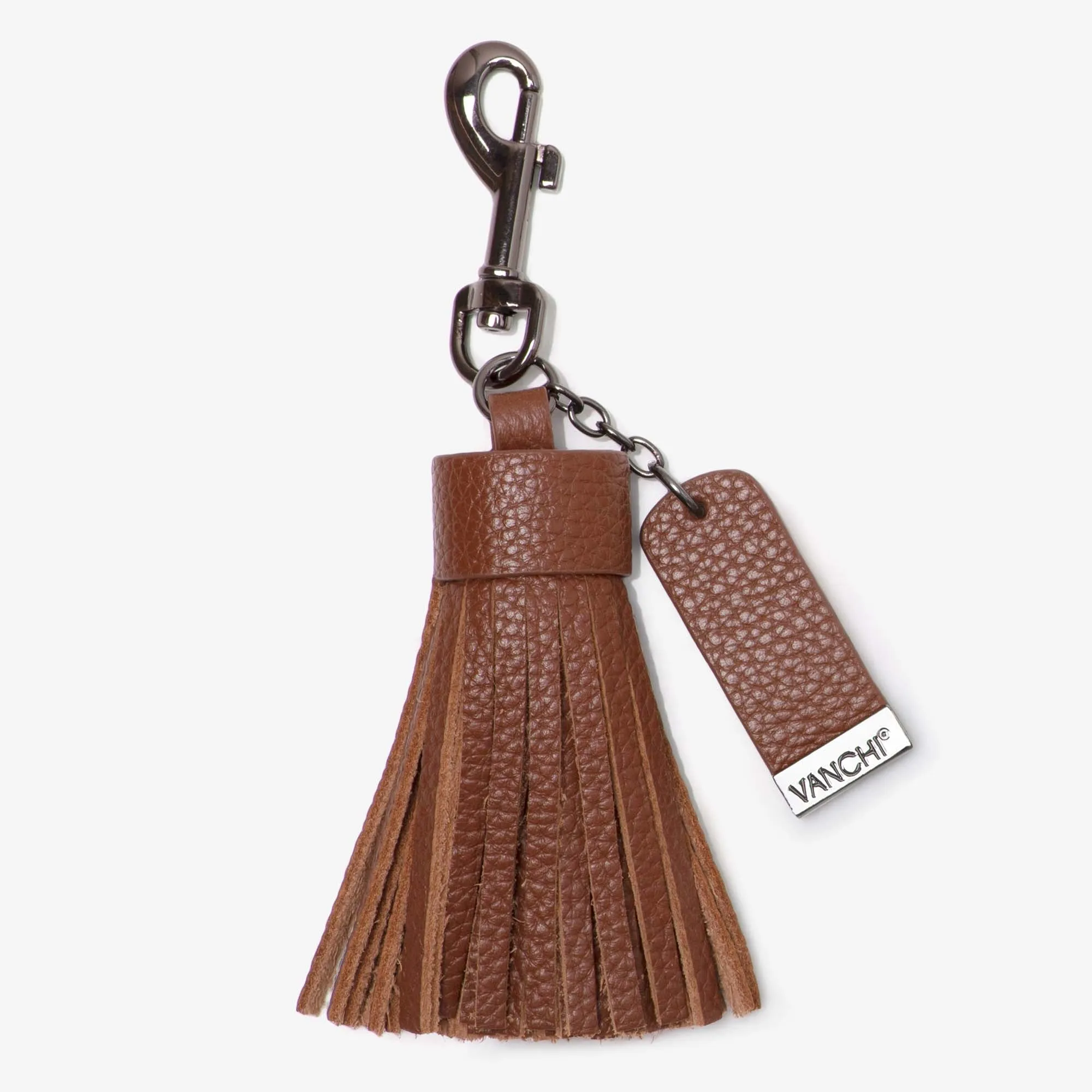 Leather Key Ring/ Bag Tassel – Leopard