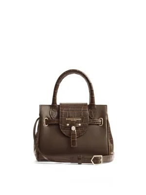 Mini Windsor Handbag - Mahogany Croc