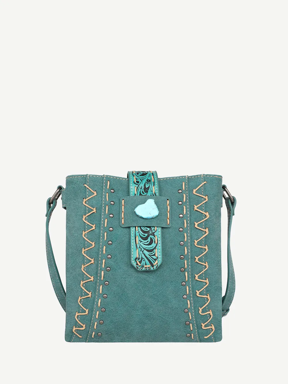 Montana West Tooled Buckle Hand-stitch Concealed Carry Crossbody