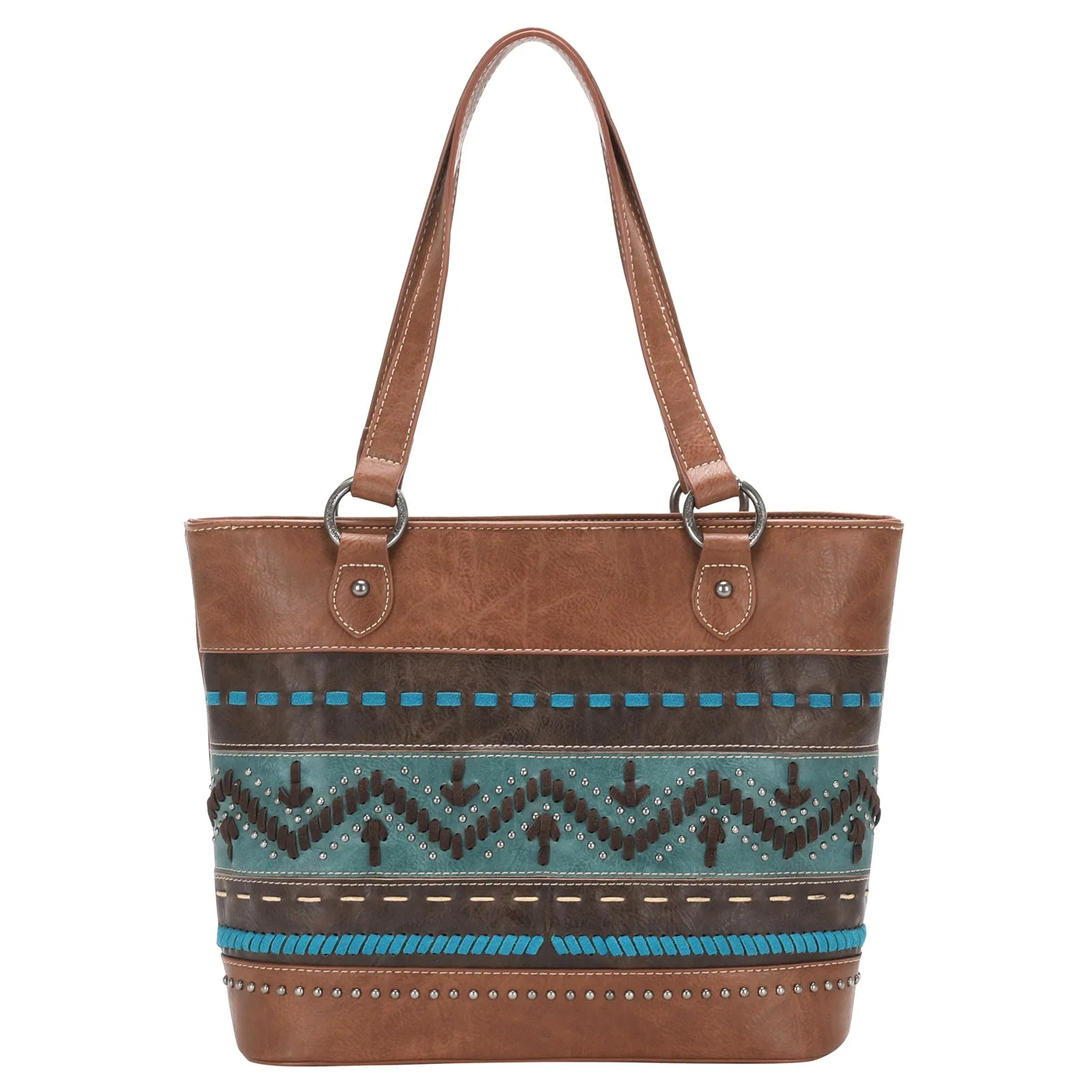 Montana West Whipstitch Colorblock Concealed Carry Tote