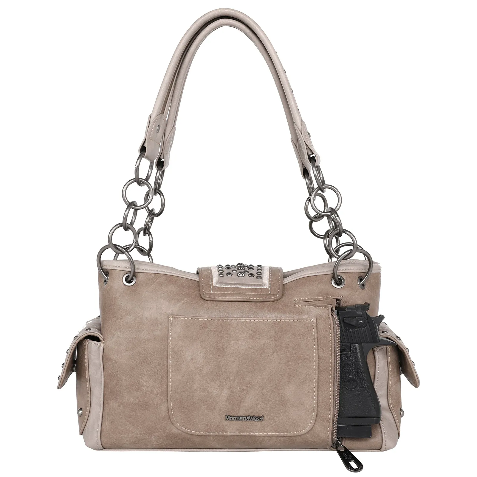 MW1138G-8085W  Montana West Concho Collection Concealed Carry Satchel