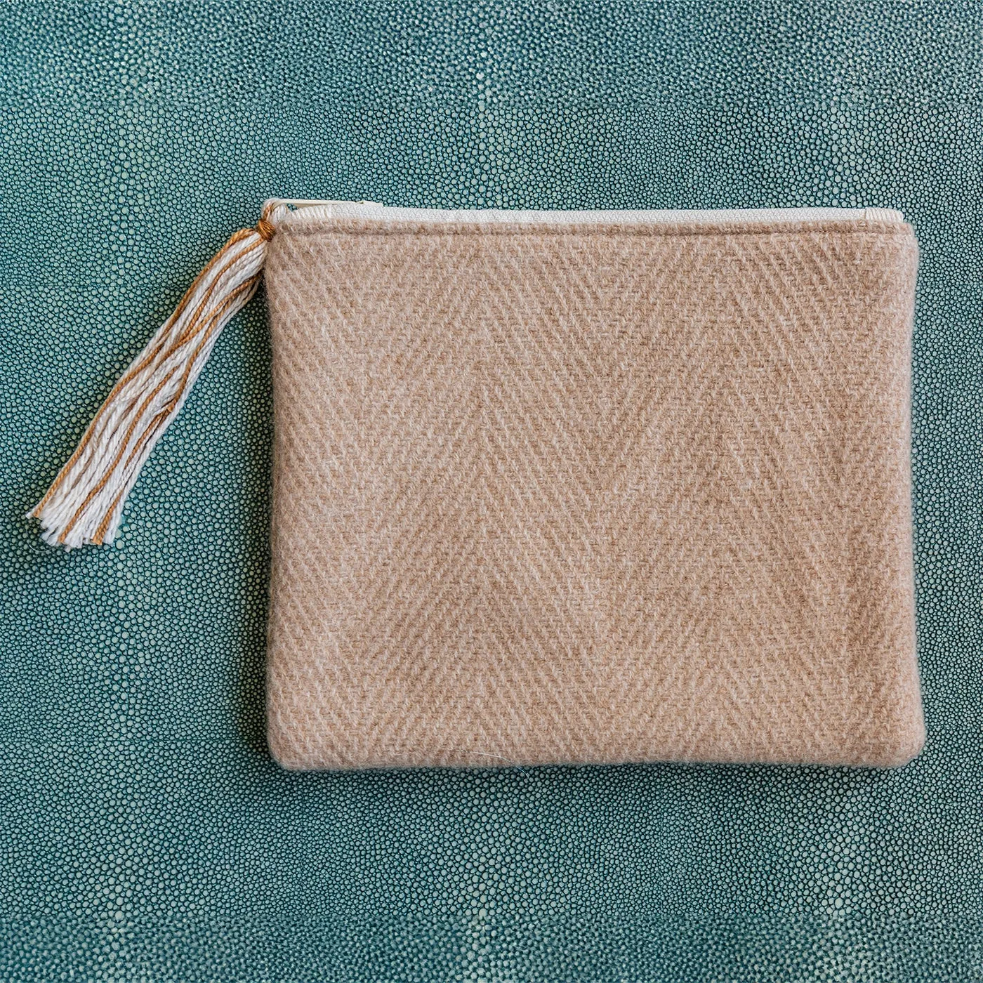 Nantucket Looms Heirloom Dune Cashmere Fabric Clutch