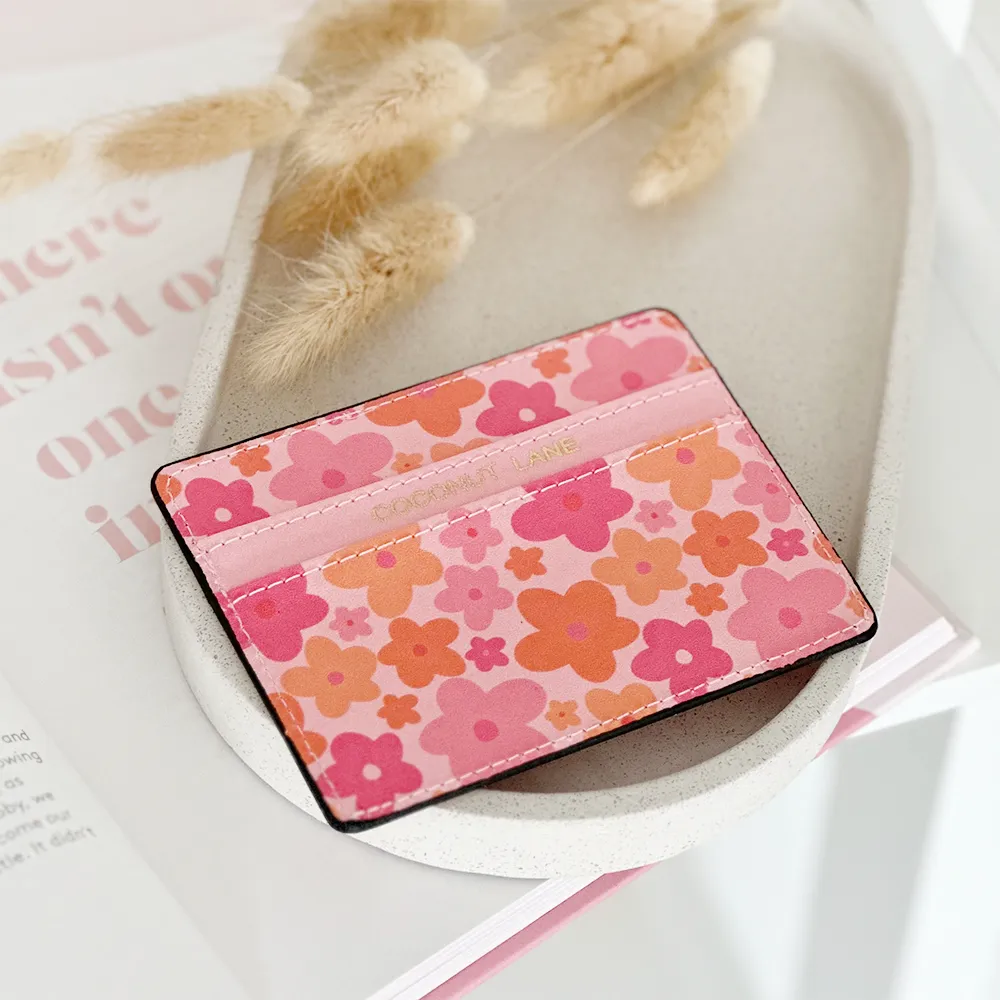 Pink & Orange Bloom Card Holder