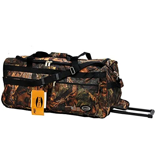 "E-Z Roll" Real Tree Hunting Rolling Duffel Bag Size 30" in 3 Colors (Black Trim)