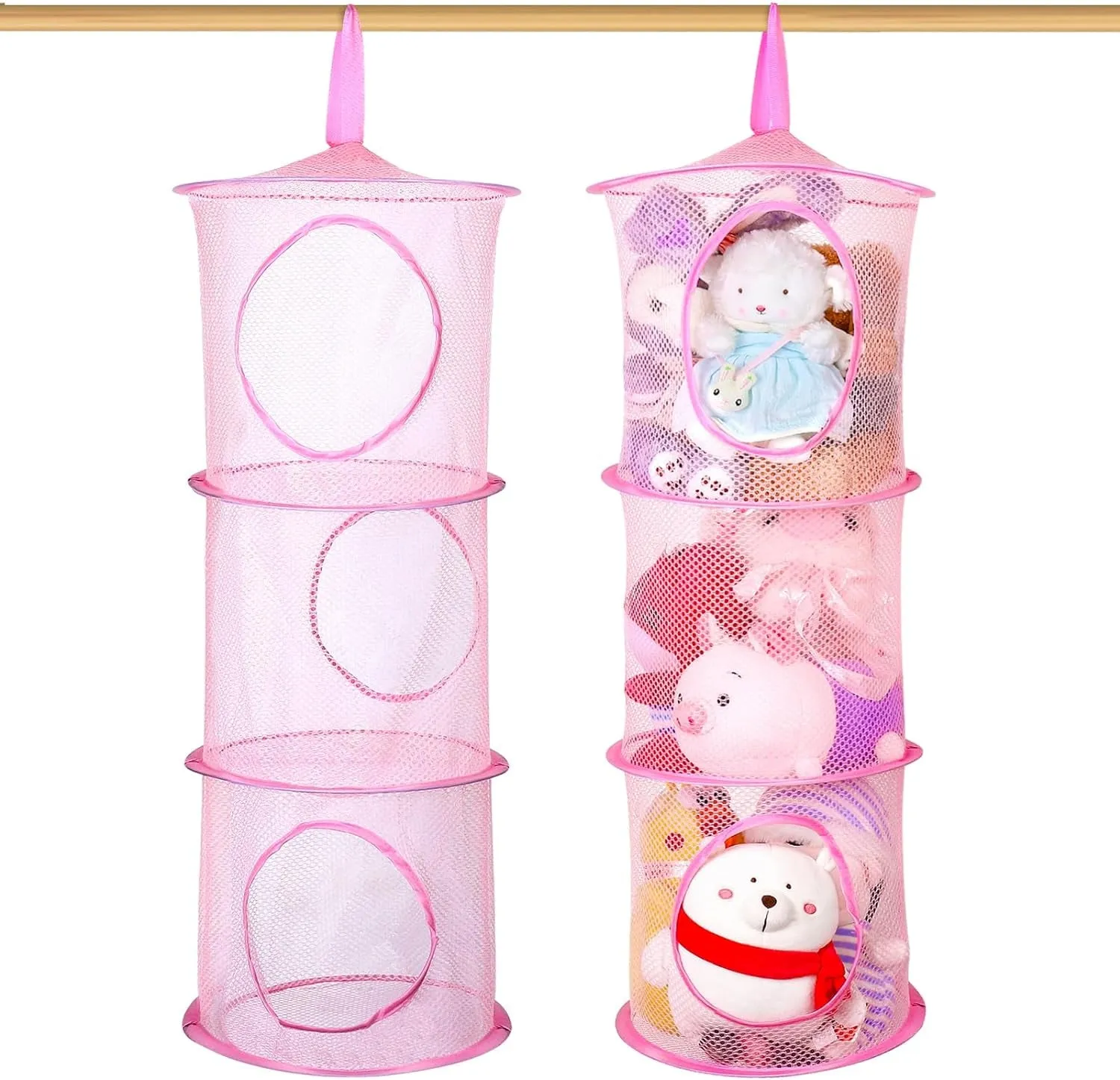 Spring 2Pcs 75 * 26Cm Stuffed Animal Storage Hanging Mesh Stuffed Animal Net