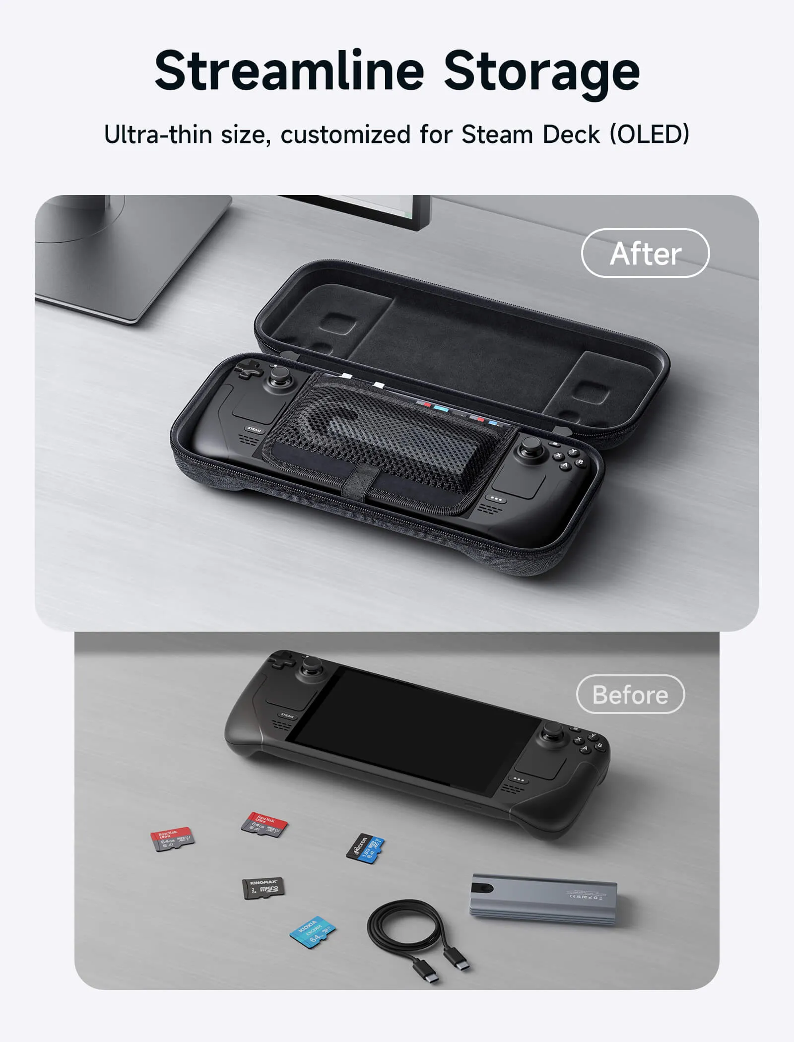 Ultra Slim Carrying Case for Steam Deck LCD & OLED