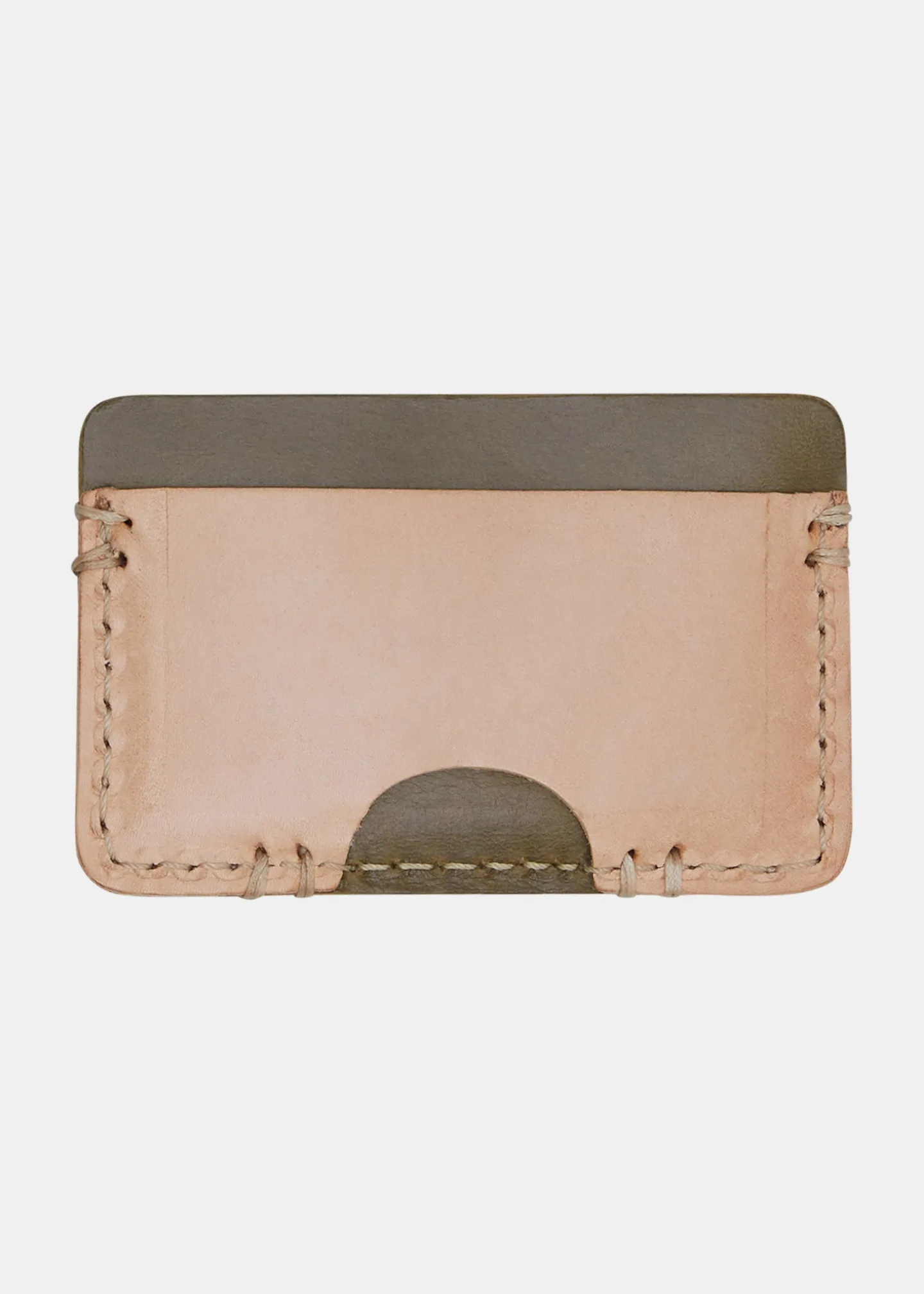 Yogi Leather Card Holder - Moss Green